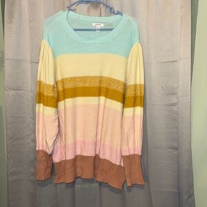 Nine West Multicolor Striped Women's Sweater